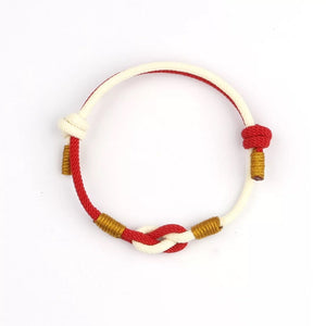 Red & White Infinity Bracelet