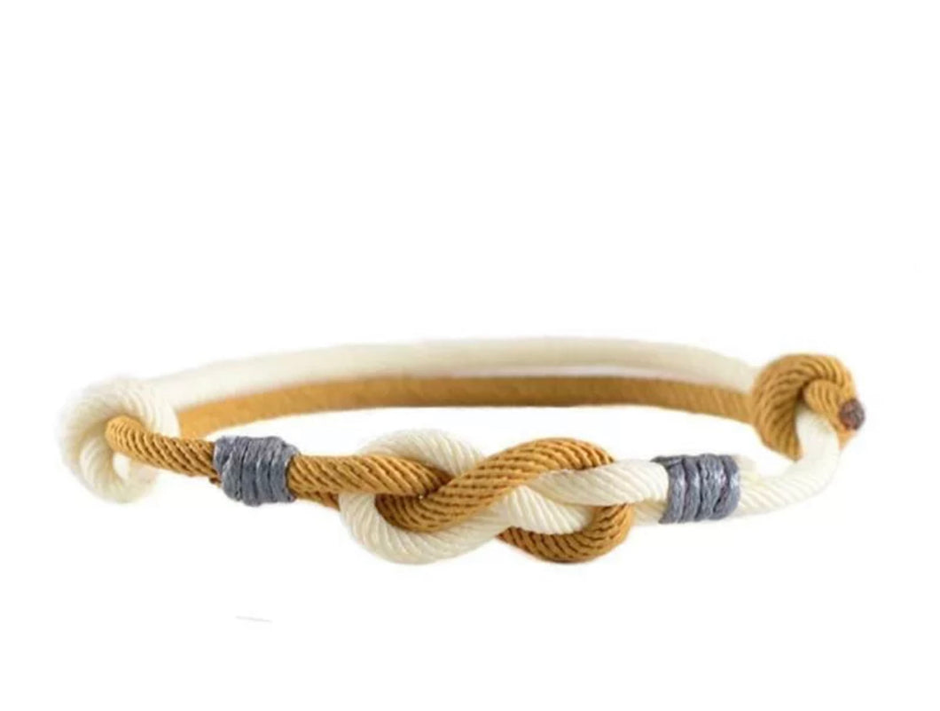 White & Yellow Gold Style Infinity Bracelet