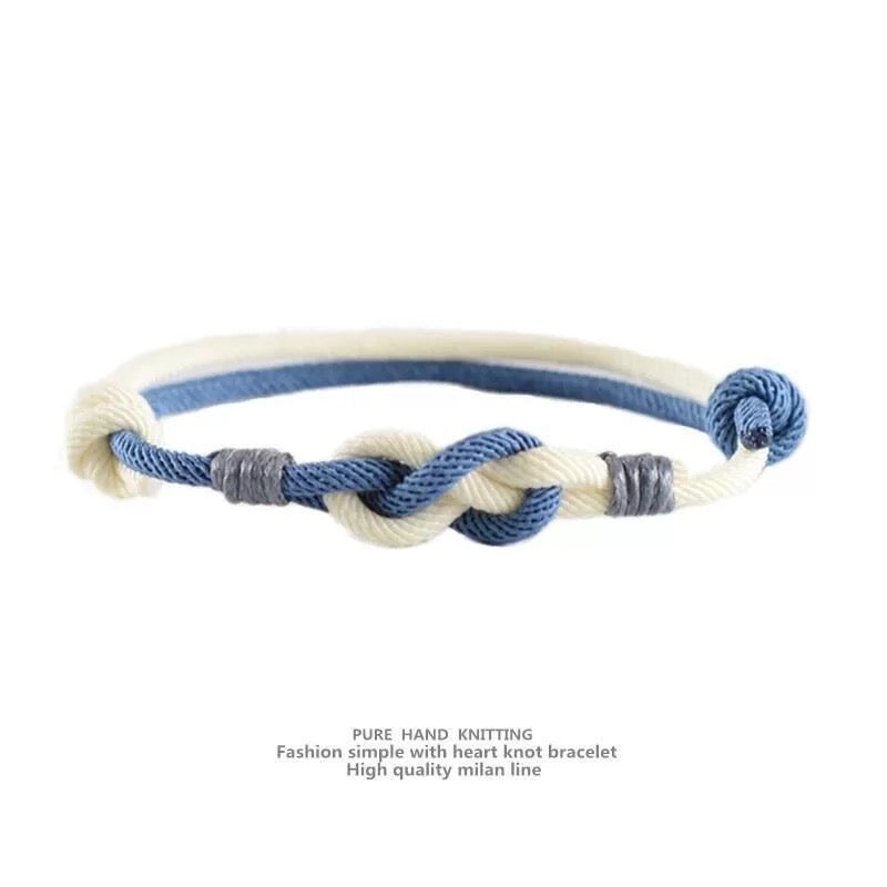 Baby Blue & White Infinity Bracelet