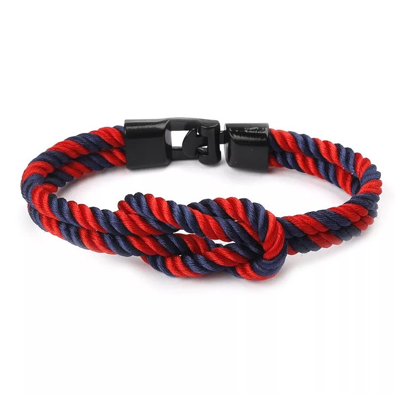 Red & Blue Navy Infinity Bracelet