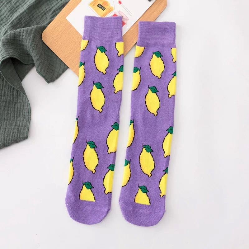 New Funny Lemon Style Socks