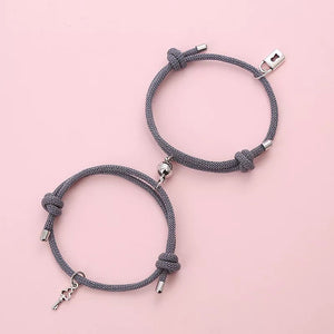 New Style Couple Grey Lock Bracelet