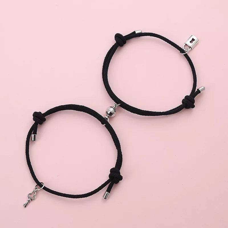 New Style Couple Black Lock Bracelet