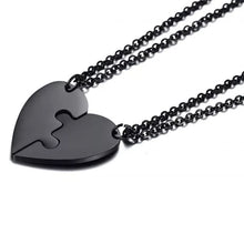 Load image into Gallery viewer, New Style Black Stainless steel Heart Couple Pendant
