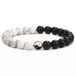 New Style Marble & Stone Yin & Yang Bracelet