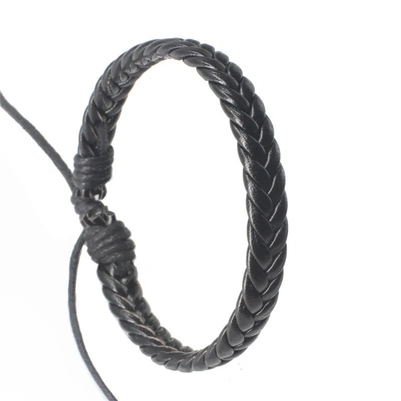 New Style Leather Rope Black Bracelet