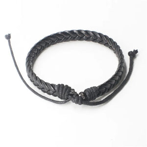 New Style Leather Rope Black Bracelet