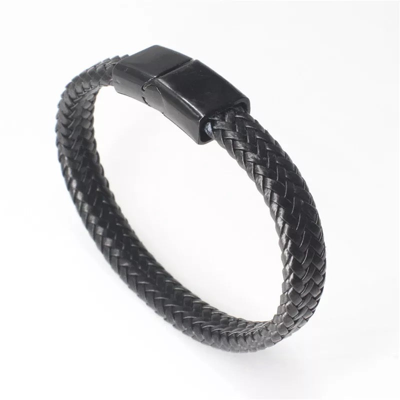 New Style Luxury Leather Rope Black Bracelet