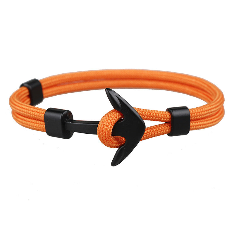 Orange Anchor Bracelet