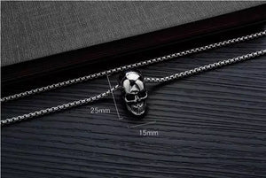 Biker Silver Skull Necklace