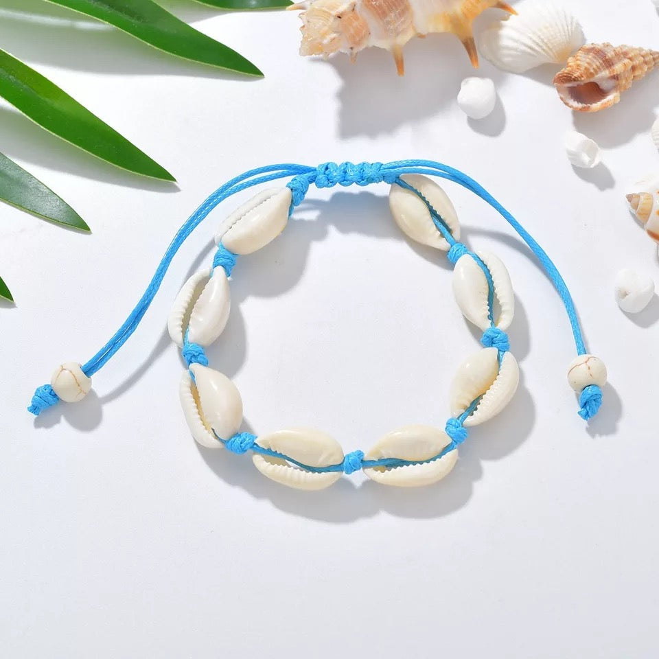 Blue Sea Shell Bracelet