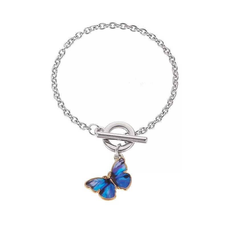 Elegant Sea Blue Butter fly Bracelet