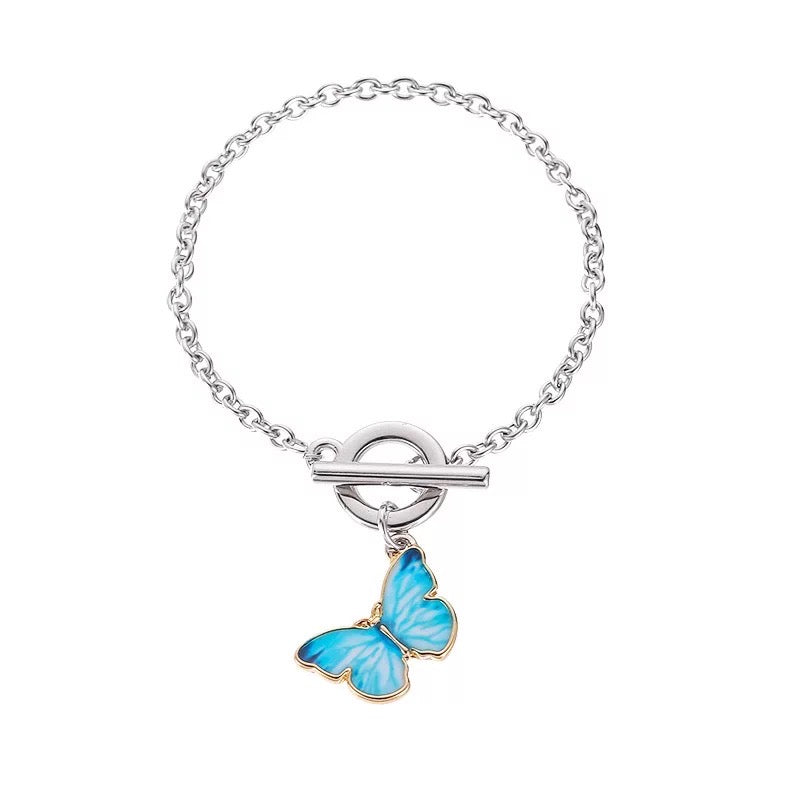 Elegant Sky Blue Butter fly Bracelet