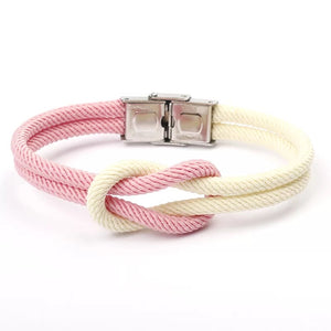 Pink & White Nautical Bracelet