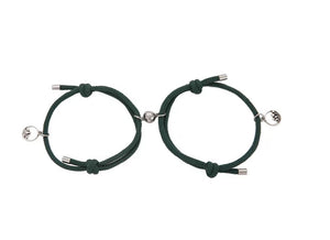 Olive Green Couple Magnetic Bracelet