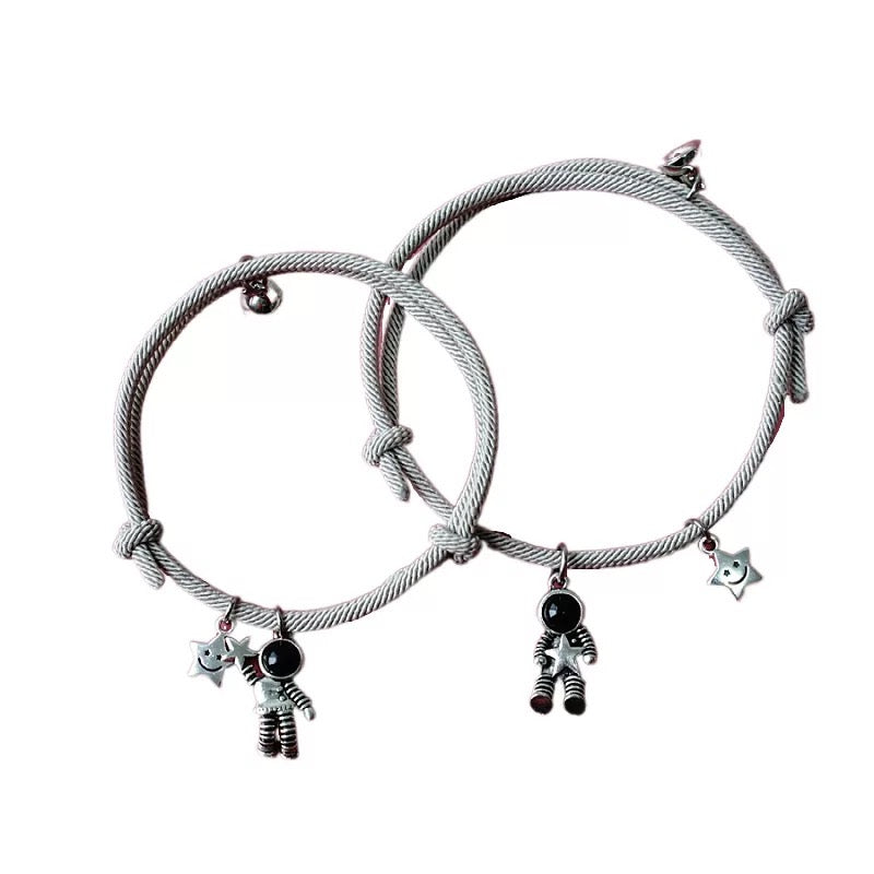 Astronaut Couple Bracelet with Silver Suit Astronauts