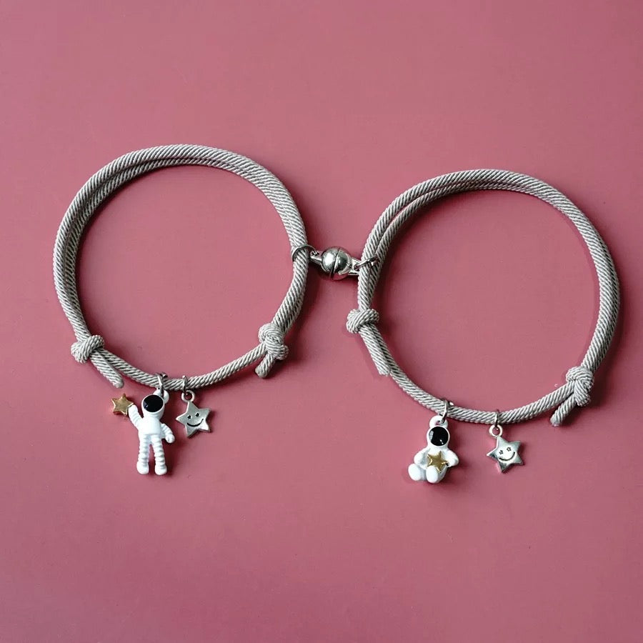 Astronaut Couple Bracelet with White Suit Astronauts